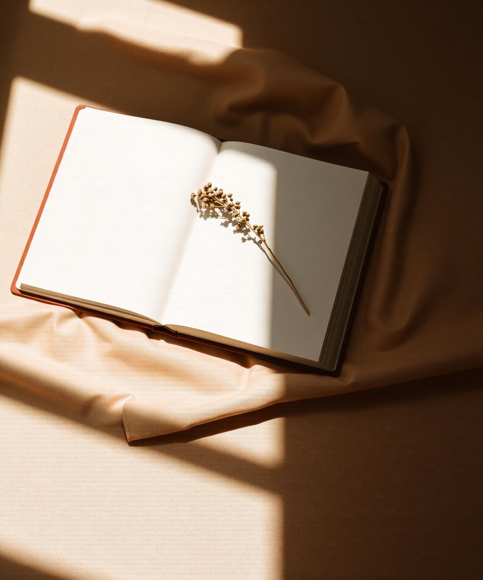 An open journal in soft morning light — a quiet invitation to reflect.